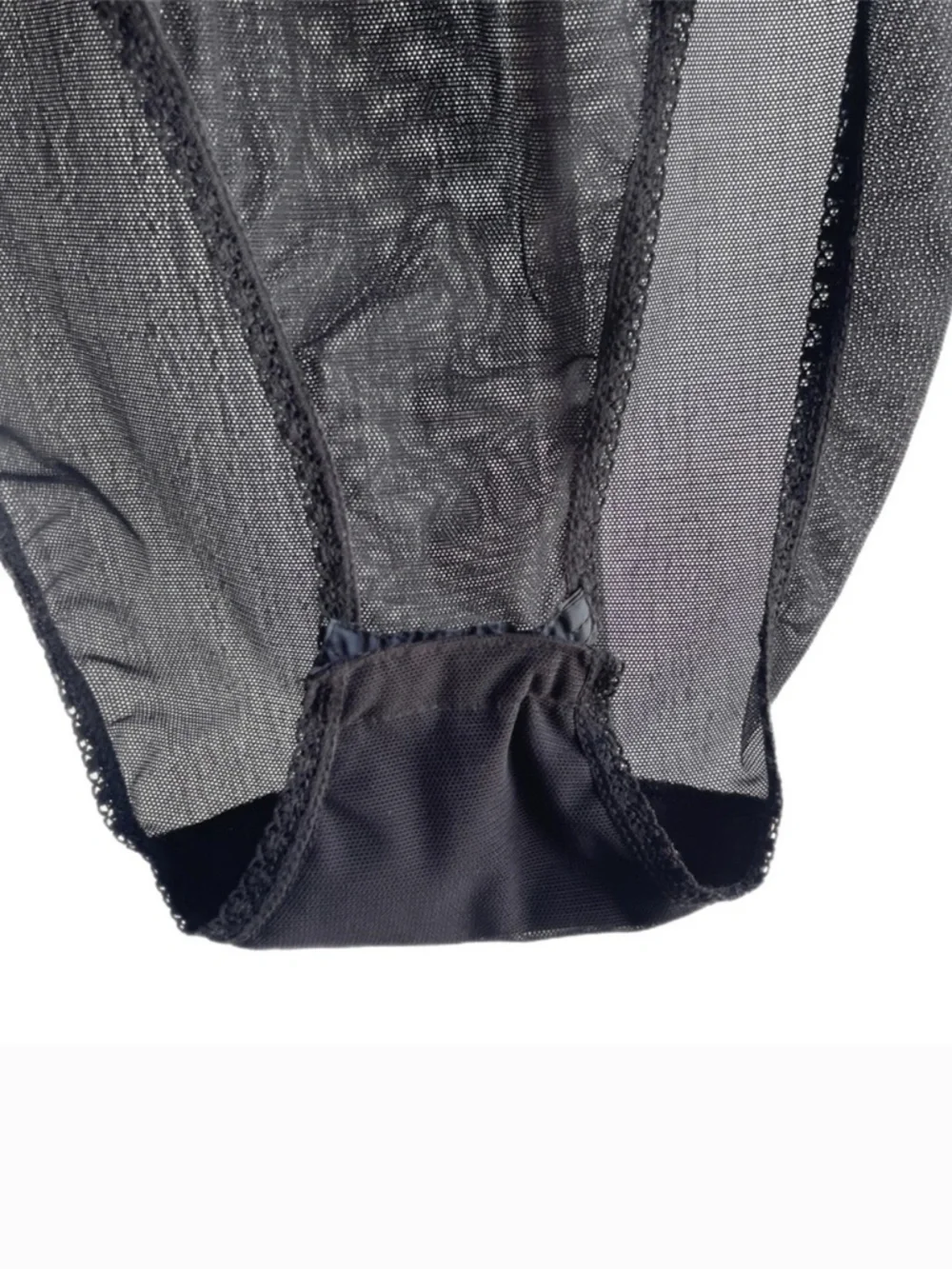 JOSIE NATORI NEIMAN MARCUS VINTAGE LACE BLACK V-NECK TOP SHELL CAMI BODYSUIT S - Picture 7 of 10